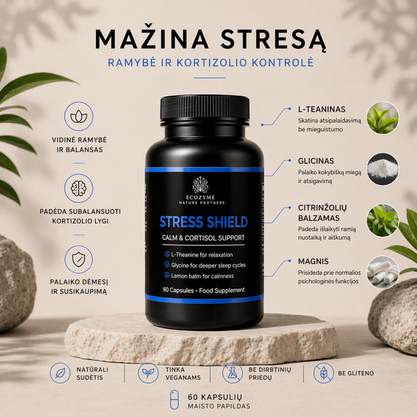 Ecozyme Stress Shield - stress and cortisol support complex